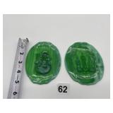 MERRY CHRISTMAS OVAL GLASS DECORATIONS