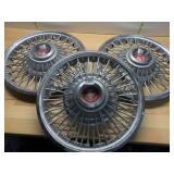 3 FORD MUSTANG HUBCAPS