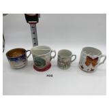 4 CUPS INCL. 2 SHAVING MUGS ALL IN GOOD CONDITION