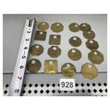 GROUP OF BRASS COAL MINE TAGS/CHECKS