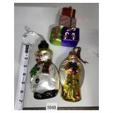 RADKO SNOWMAN AND OTHER ORNAMENTS