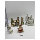 BRINN BELL, PORCELAIN WHITE FIGURINE, SANTA
