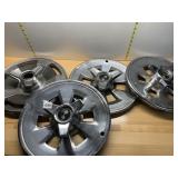 C 3 CORVETTE HUBCAPS ONE MISSING CENTER EMBLEM