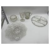 DIVIDED PLATE, CREAMER, DOUBLE HANDLE SUGAR, ETC.