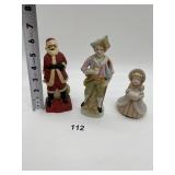 PORCELAIN FIGURE, SANTA, GIRL W/ MUFF FIGURE