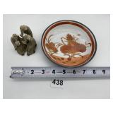 MUD MEN FIGURES AND METAL BOTTOM JAPAN DISH