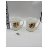 2 TONY TIGER MUGS ANCHOR HOCKING GLASS