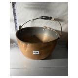 COPPER BOWL W/ WOOD HANDLE 18 OZ