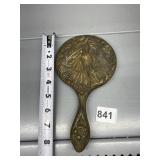 ART NOUVEAU BRASS MIRROR 8.5 "