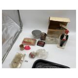 SHRINE PLANTER, WOOD SALT & PEPPERS W/ METAL