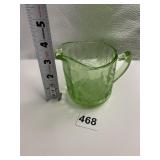 JEANETTE GLASS POINSETTIA PATTERN URANIUM GLASS