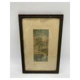 WALLACE NUTTING LAKESIDE SCENE 7.5 BY 11.5