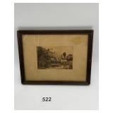 WARWICK CASTLE FRAMED 8.5 X6 .5