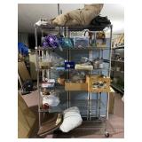 CONTENTS OF CART INCL LOOM, CLOTHES. CART IS NOT