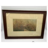 THE KENE ROAD BY WALLACE NUTTING HAND COLORED