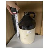 BROWN AND CREAM JUG RCP COMPANY AKRON CHIP ON