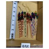 UNIQUE GLASS ICICLE ORNAMENTS MULTICOLOR