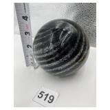 LARGE BLACK AND WHITE PAPERWEIGHT MADE IN CHINA