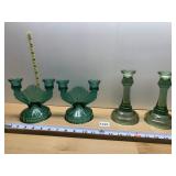 JEANNETTE GLASS SWIRL ULTRAMARINE DOUBLE CANDLE