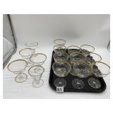 15 GOLD RIM GLASSES