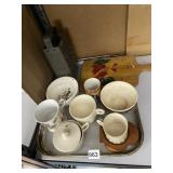 METAL CHEESE GRATER, CUPS BOWLS ETC.