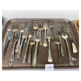 ASSORTMENT OF FLATWARE SEE PHOTOS