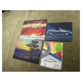 4 PAINTINGS 2 SIGNED