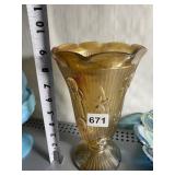 CARNIVAL IRIS PATTERN VASE