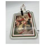 COKE 1981 SERVING TRAY PLASTIC, COKE BOTTLE, WOOD