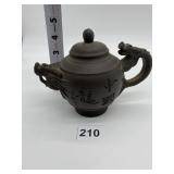 YIXING CLAY TEAPOT W/ ANCIENT CHINESE
