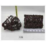 TWO TEXTILE PRINTING BLOCKS