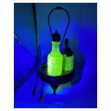 DAISEY AND BUTTON CRUET AND CONDIMENT JAR W/