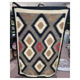 72" X 45" NAVAJO RUG GEOMETRIC PATTERN DIAMOND