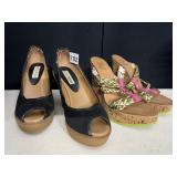 TWO PAIRS VINTAGE SHOES LOOK TO BE NEVER WORN