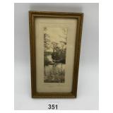 FRAMED LAMSON HAND COLORED PHOTO