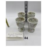 LIMOGE FRANCE HANDPAINTED EGG CUPS SET OF 4