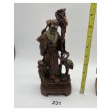 COPER WARRIOR FOLK ART FIGURE RED BRONZE/COPPER