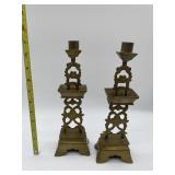 PAIR OF CHINESE VINTAGE CORINTHIAN COLUMN CANDLE