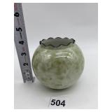 TK CZECHOSLOVAKIAN 4-INCH-HIGH RUFFLED EDGE VASE