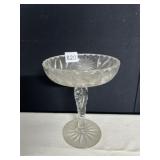 WHEEL ETCHED PEDESTAL VASE