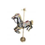 CAROUSEL HORSE PLASTIC BODY, STURDY BASE IDEAL TO