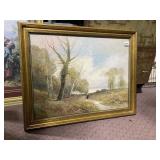 PRINT -WOMAN AND CHILD TAKING A WALK- LL