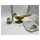 ROOSTER STATUE DOES HAVE DAMAGE ON BASE, MADE IN