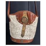 ITALY ADOPPIAVITA LEATHER TRIM AND ANIMAL HIDE