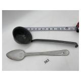 ANTIQUE METAL SERVING PIECES