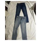 2 PAIRS SZ. 2/ 26 WAIST RELAXED SKINNY JEANS GOOD