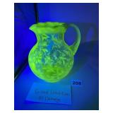 VASELINE OPALESCENT DAISY AND FERN URANIUM GLASS