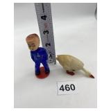 VINTAGE PLASTIC KT NODDER AND VINTAGE PLASTIC