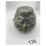 4 FACED BRONZE BUDDHA HEAD SCULPTURE