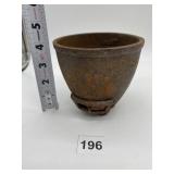 CAST IRON POT W/ ASH BASE FOOTED